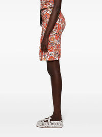 Printed asymmetrical skirt - Cream Cashmere