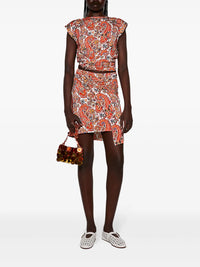 Printed asymmetrical skirt - Cream Cashmere