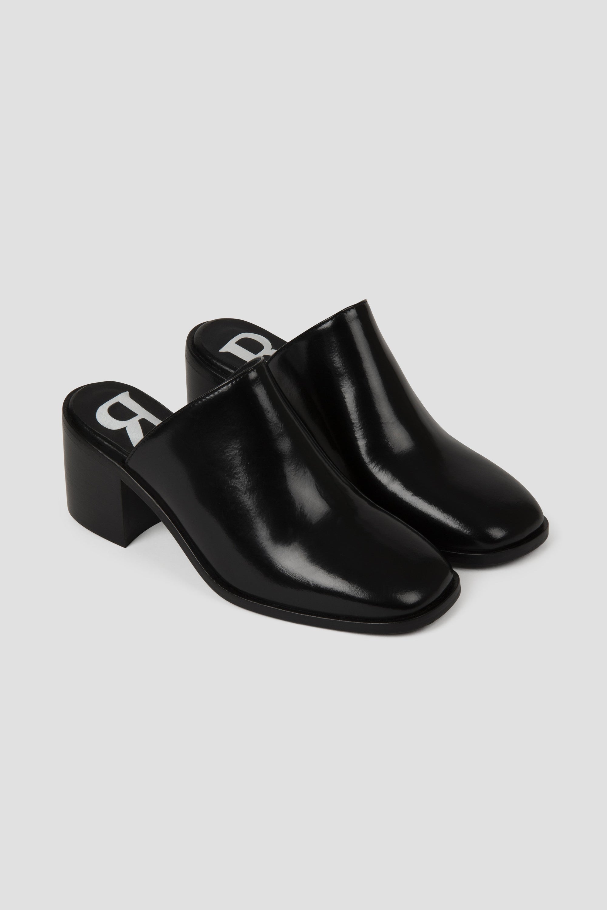 Mules Mitchell en cuir - Noir