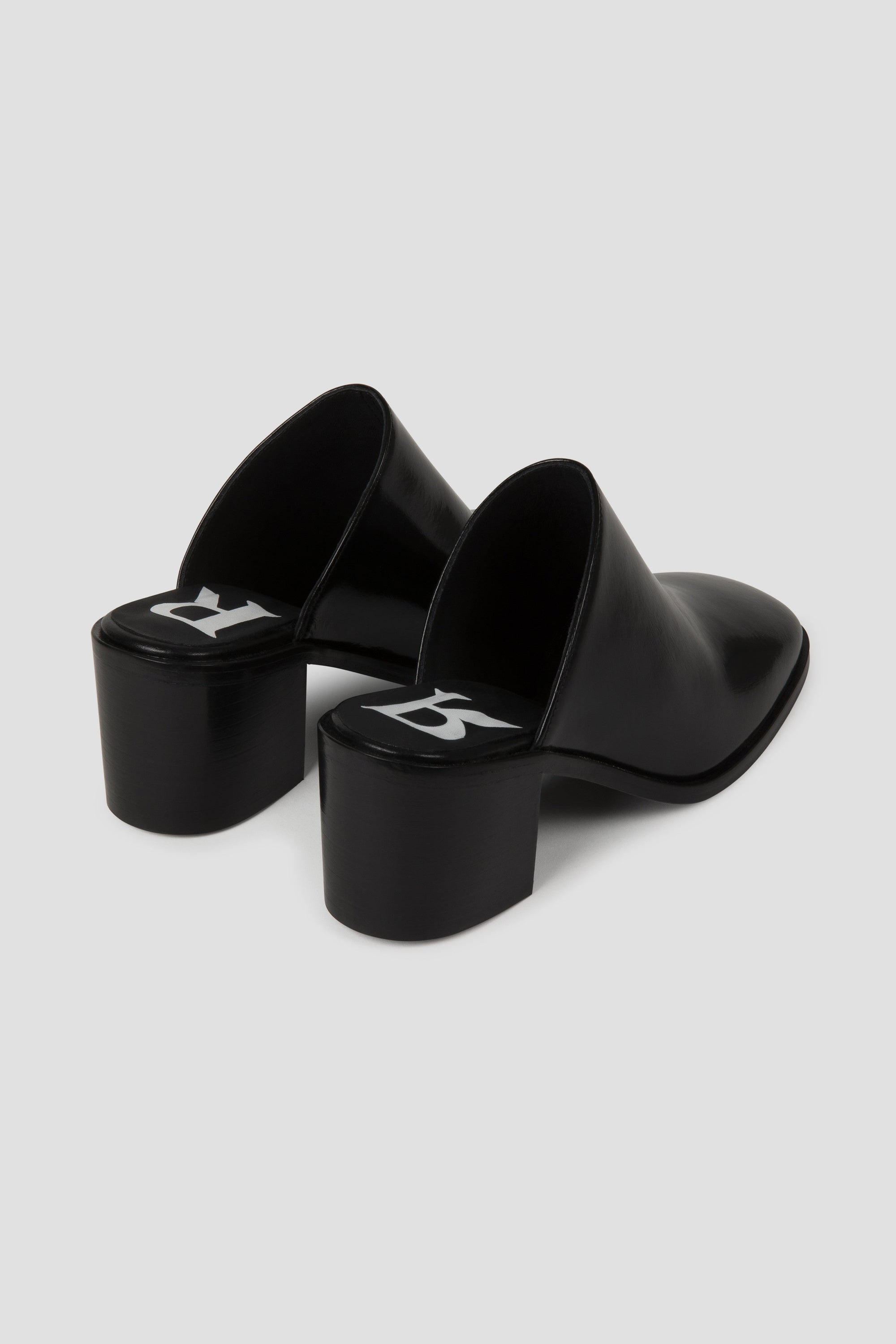 Mules Mitchell en cuir - Noir