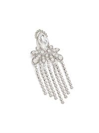 Broche en laiton à strass - Silver