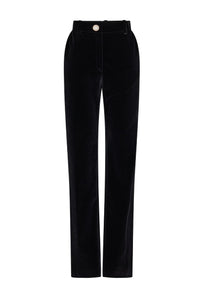 Pantalon droit en coton - Black