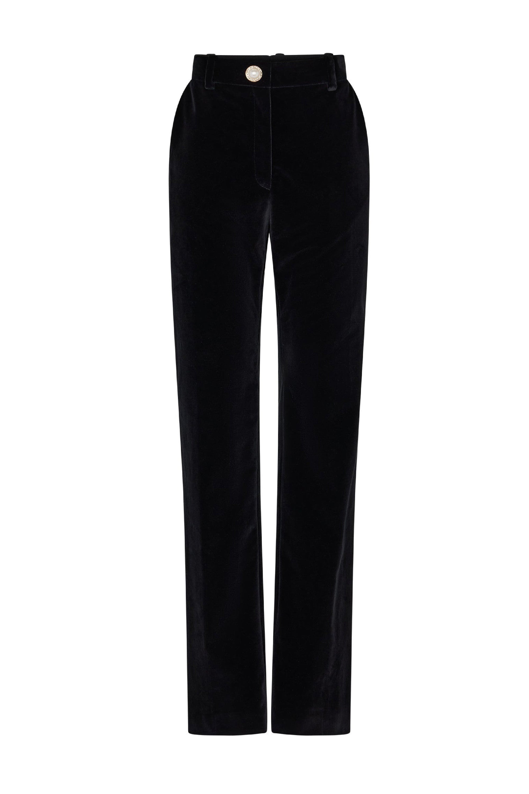 Pantalon droit en coton - Black