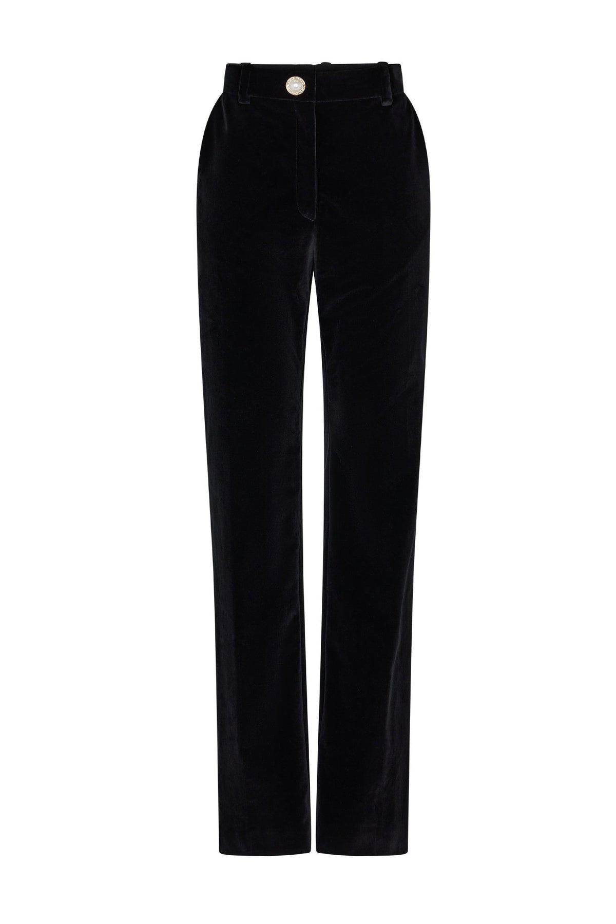 Pantalon droit en coton - Black