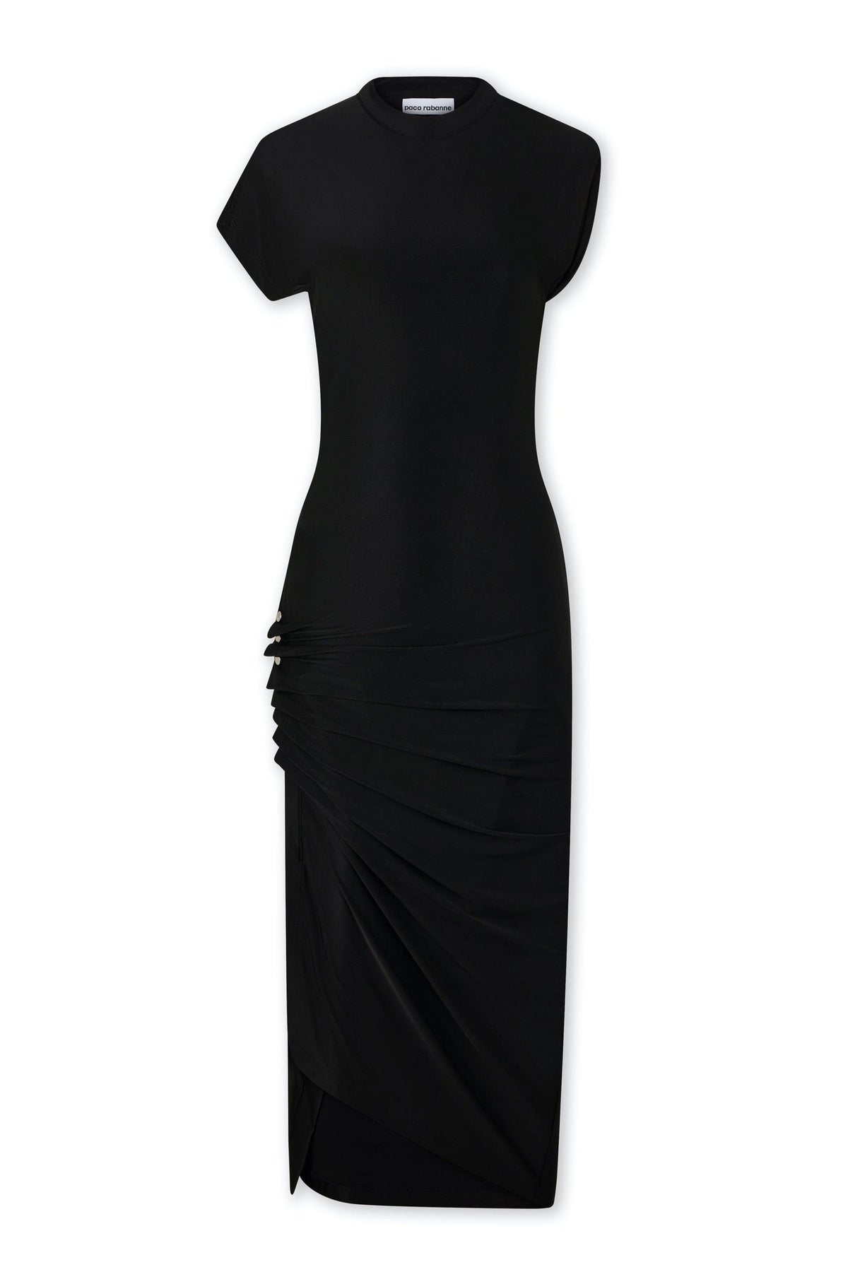 Robe longue drapée - Black
