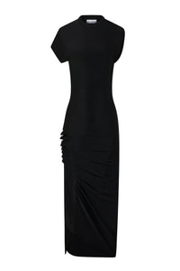 Draped maxi dress - Black