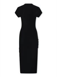 Draped maxi dress - Black