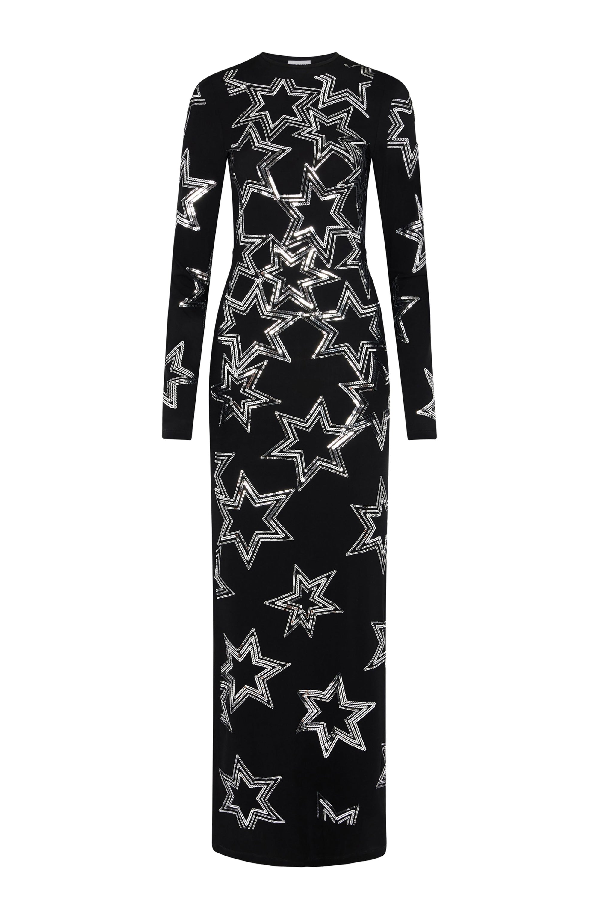 Embroidered maxi dress - Black