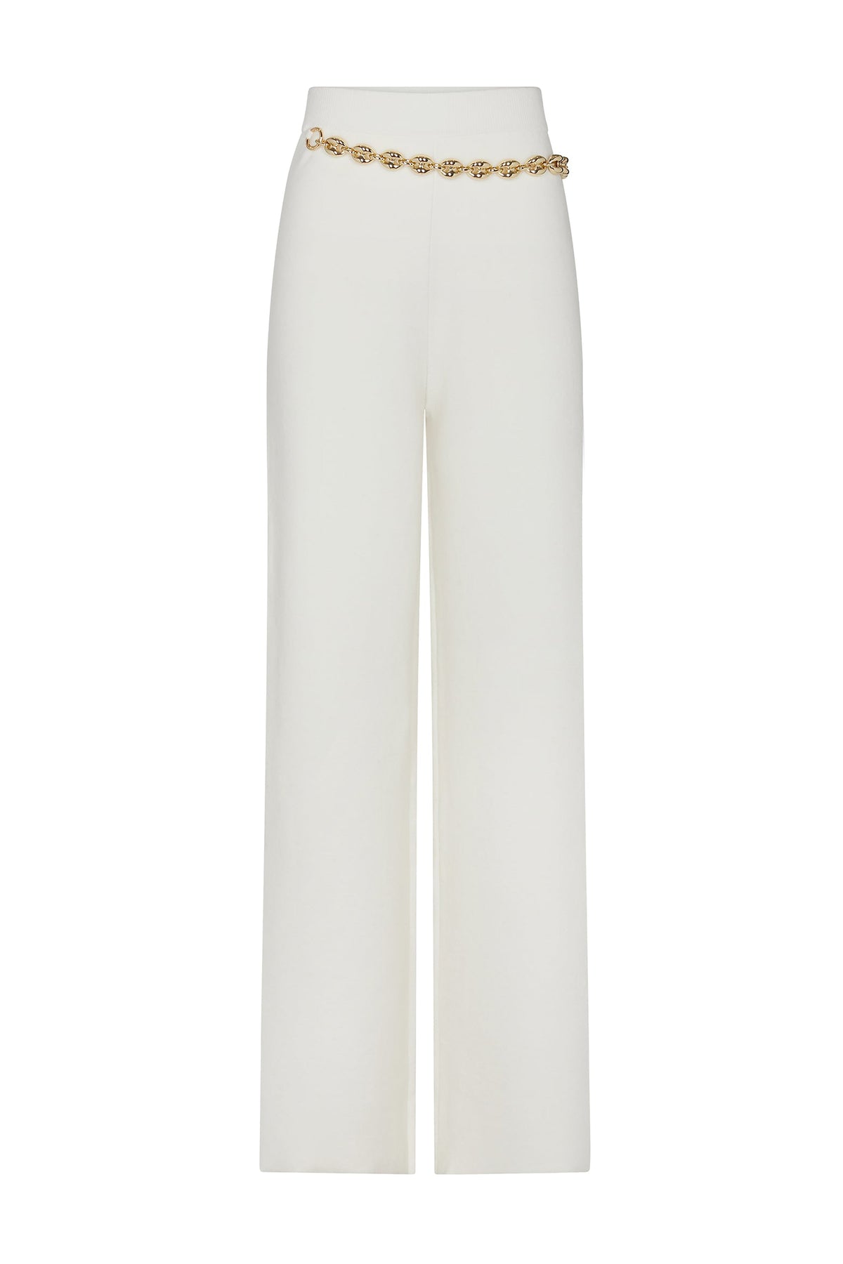 Pantalon à chaîne détachable en laine - Ecru