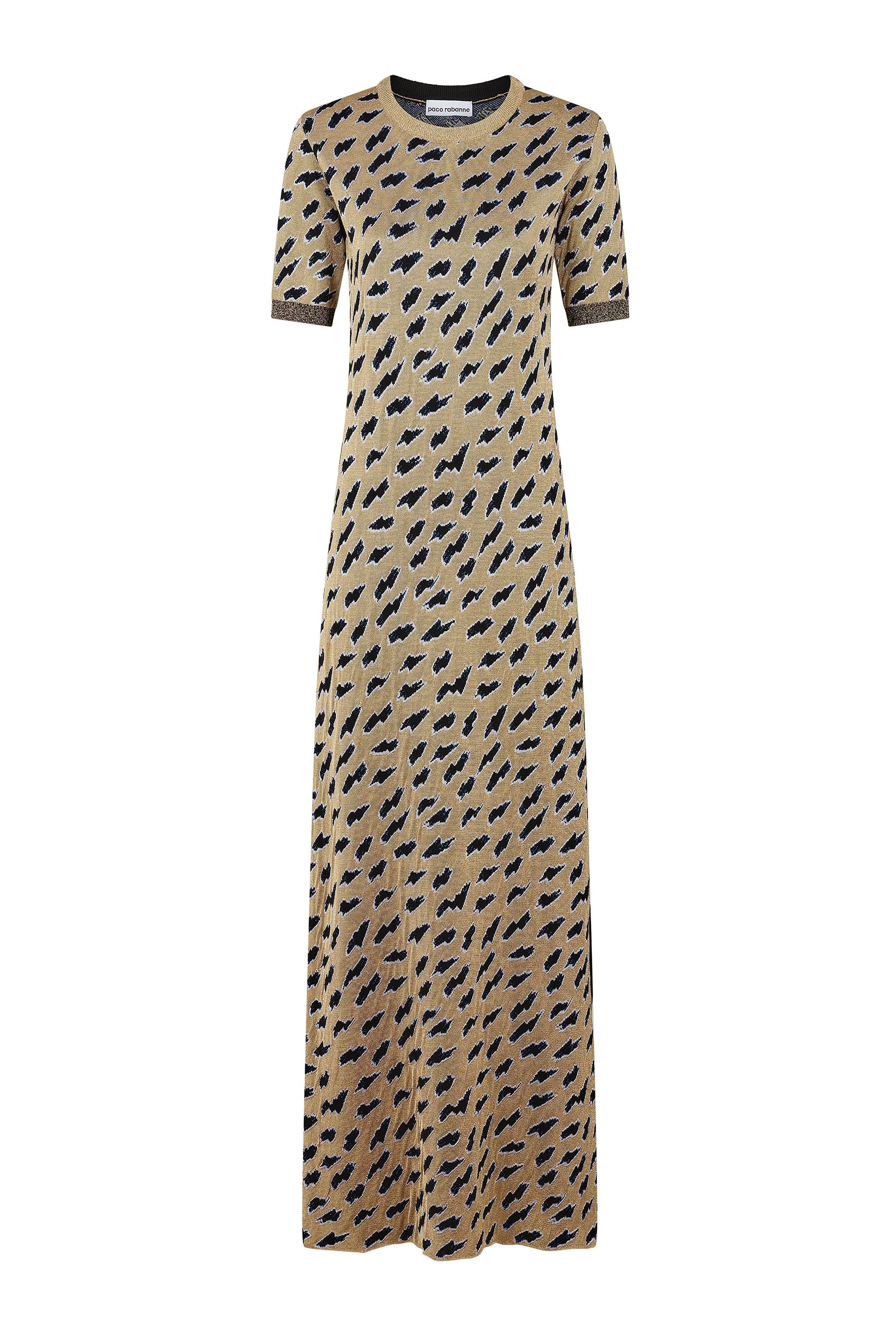 Robe longue à fentes et jacquard - Mini Yellow Flash