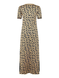Robe longue à fentes et jacquard - Mini Yellow Flash