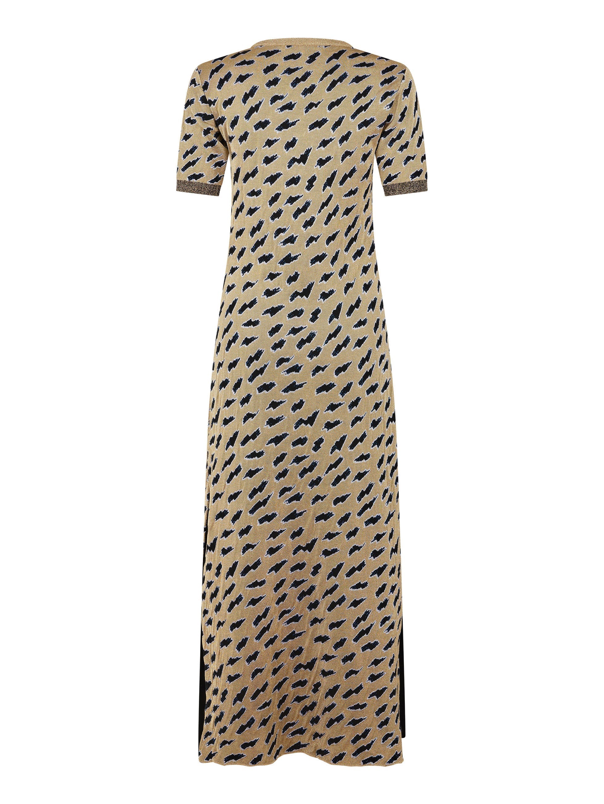 Robe longue à fentes et jacquard - Mini Yellow Flash