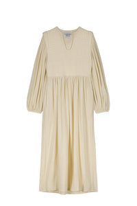 Robe Sandra à fronces - Off White