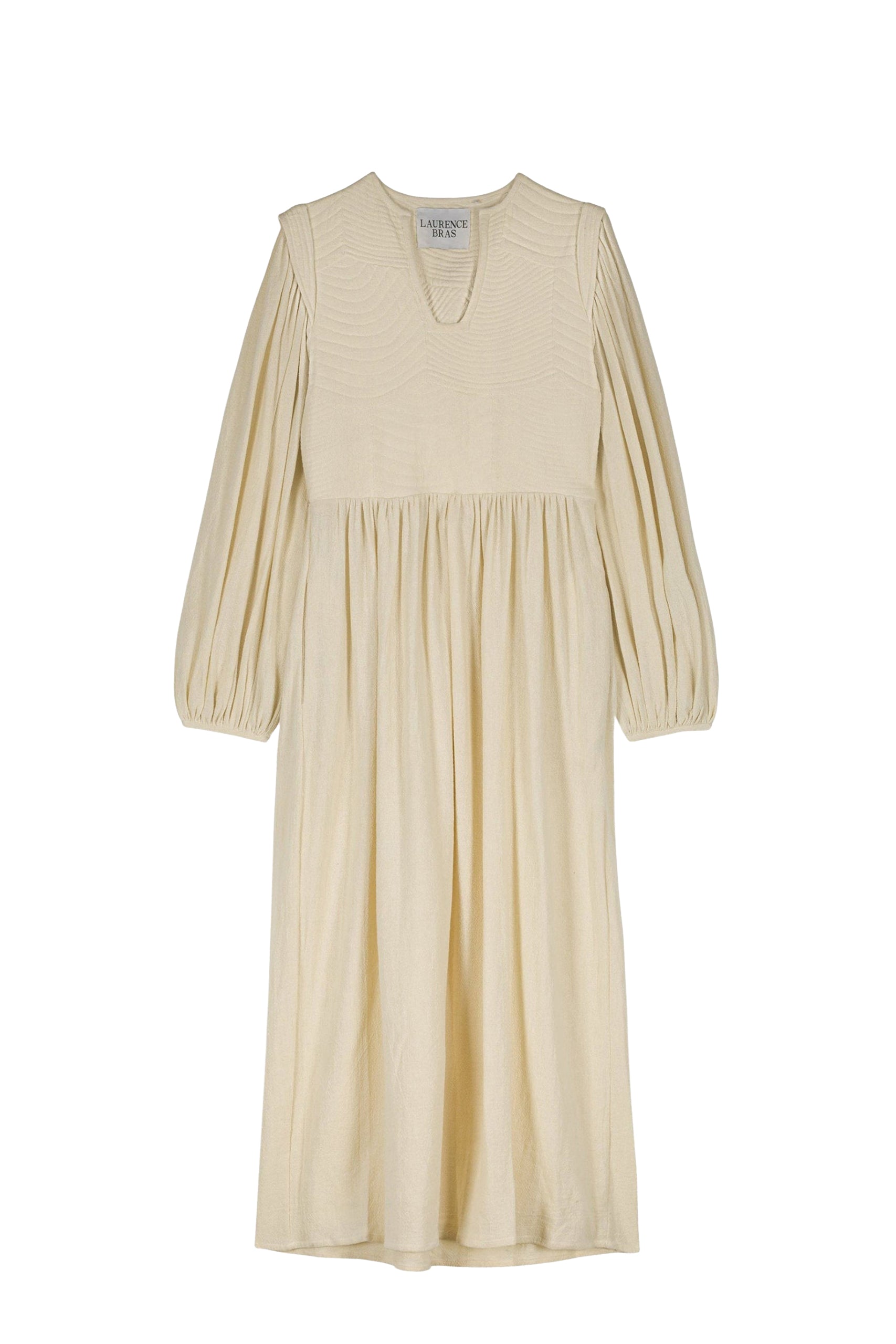 Robe Sandra à fronces - Off White