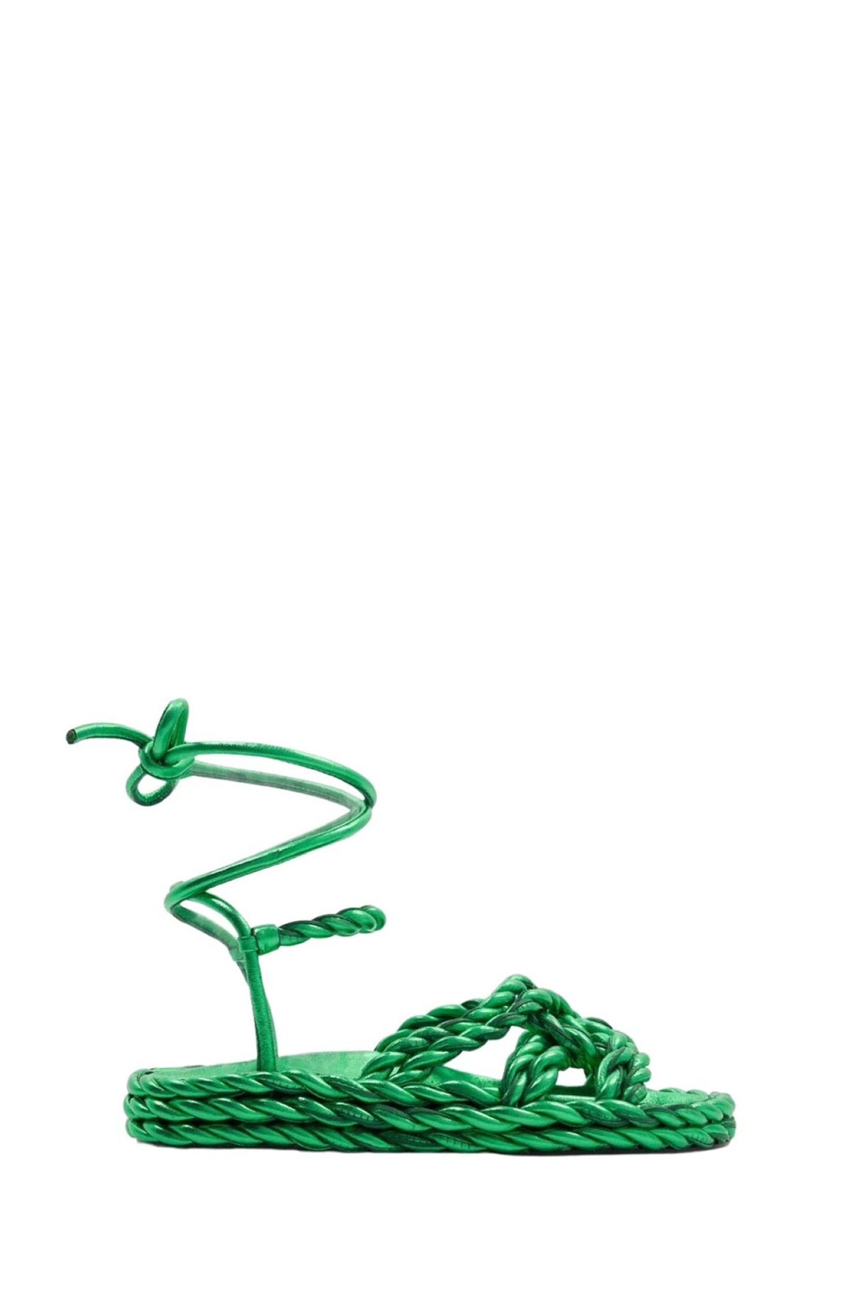 Sandales spartiates Milan en cuir - Green