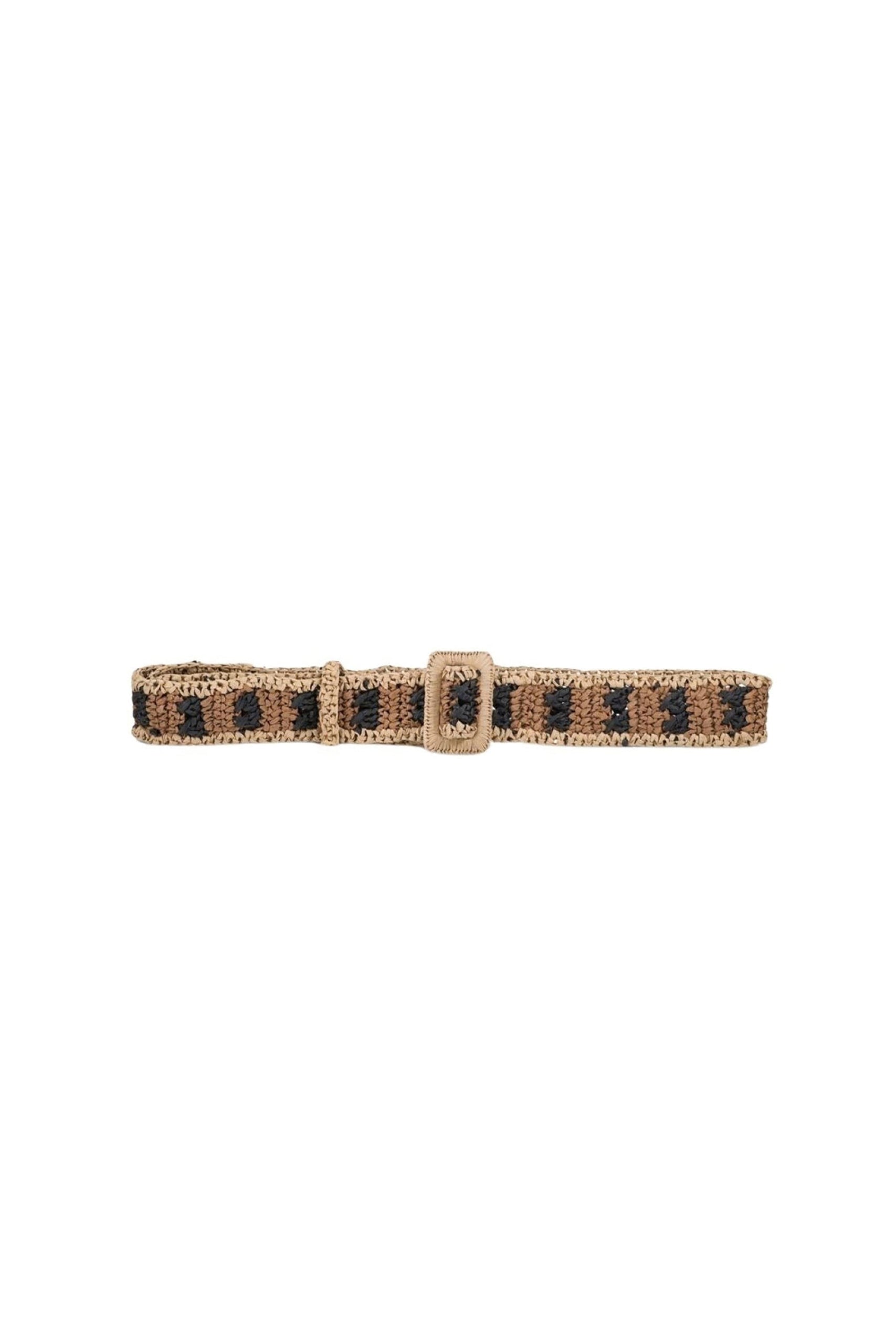 Ceinture Fishtail tressée en raphia - Leopard