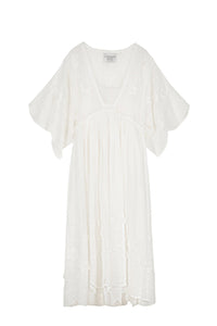 Robe Aquarium à manches papillons - White