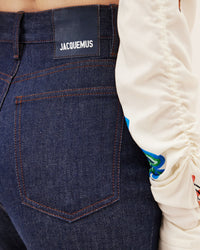 Pantalon De-Nimes en denim - Navy & Brown