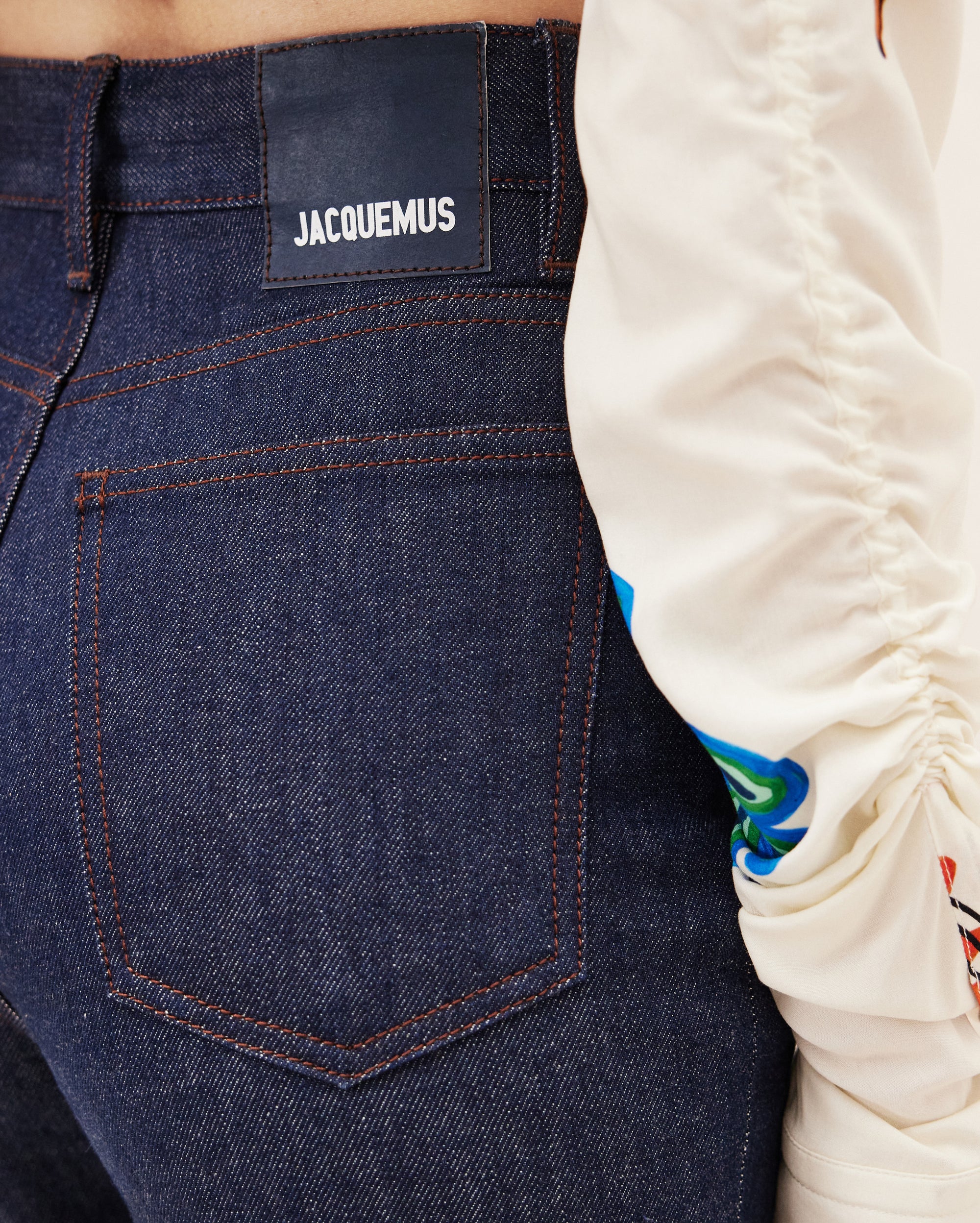 Pantalon De-Nimes en denim - Navy & Brown