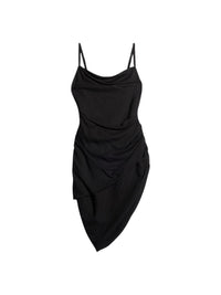 120€ / 8 sold //279 QTY / ST3%   Robe courte Saudade fendue - Black