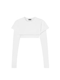 WHITE LE DOUBLE TSHIRT