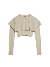 LIGHT KHAKI LE DOUBLE TSHIRT