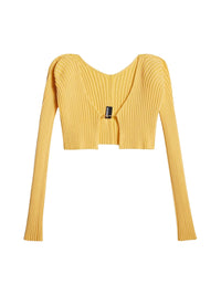 90€ / 1 sold //10 QTY / ST10%   Cardigan Pralu en maille - Light Yellow