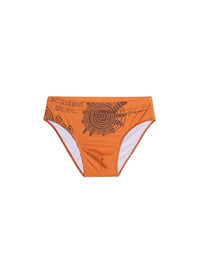 Bas de maillot de bain - Print Arty Leaf Orange