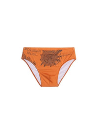 PRINT ARTY LEAF ORANGE LE SLIP DE BAIN