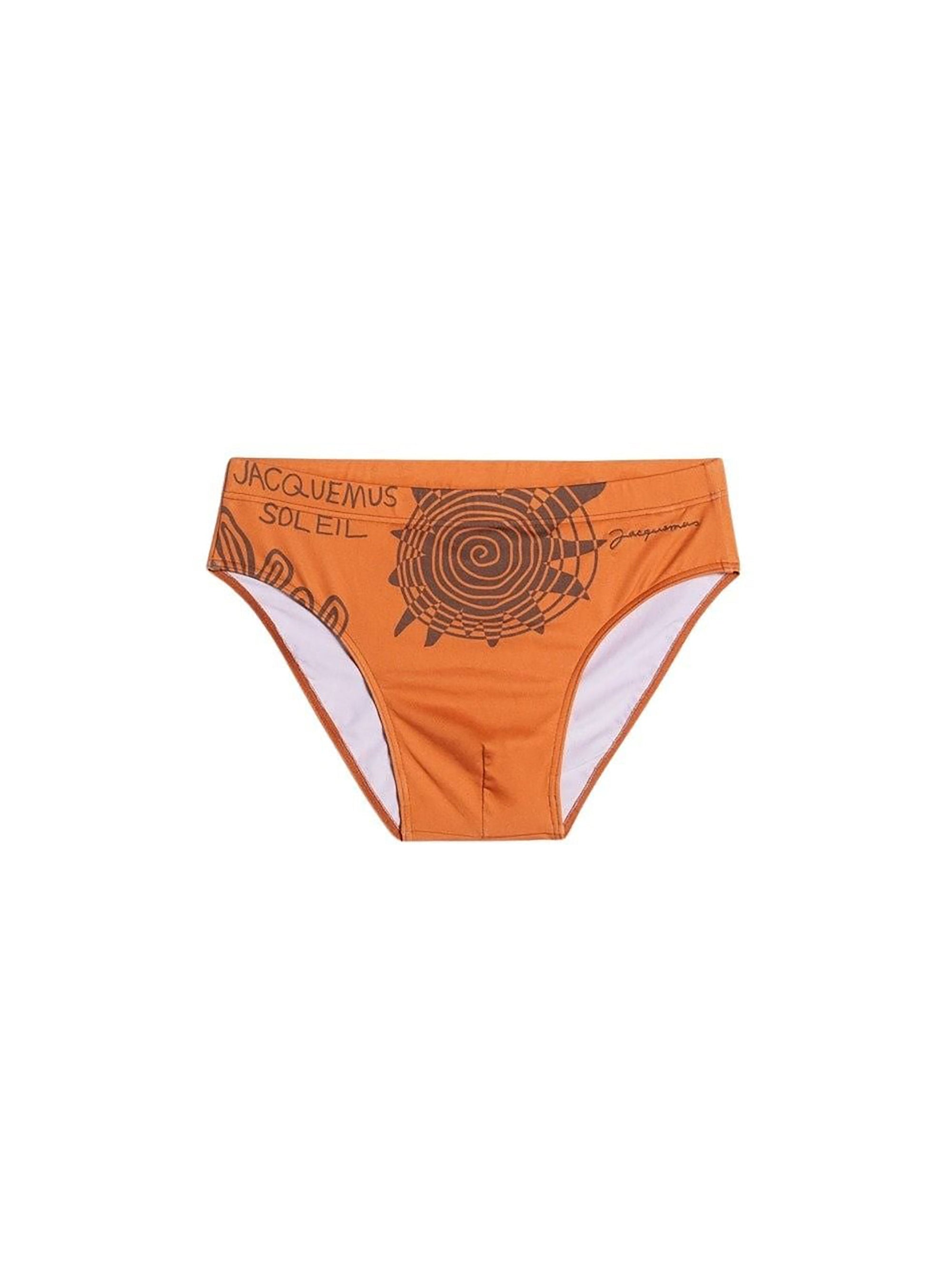 PRINT ARTY LEAF ORANGE LE SLIP DE BAIN