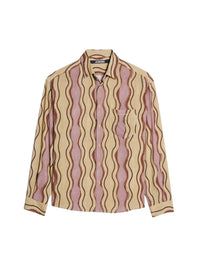 Chemise Simon imprimée - Brown Waves Strippe