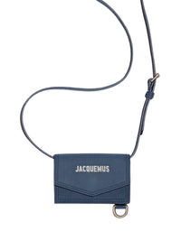 Porte Azur en cuir - Dark Navy