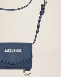 Porte Azur en cuir - Dark Navy