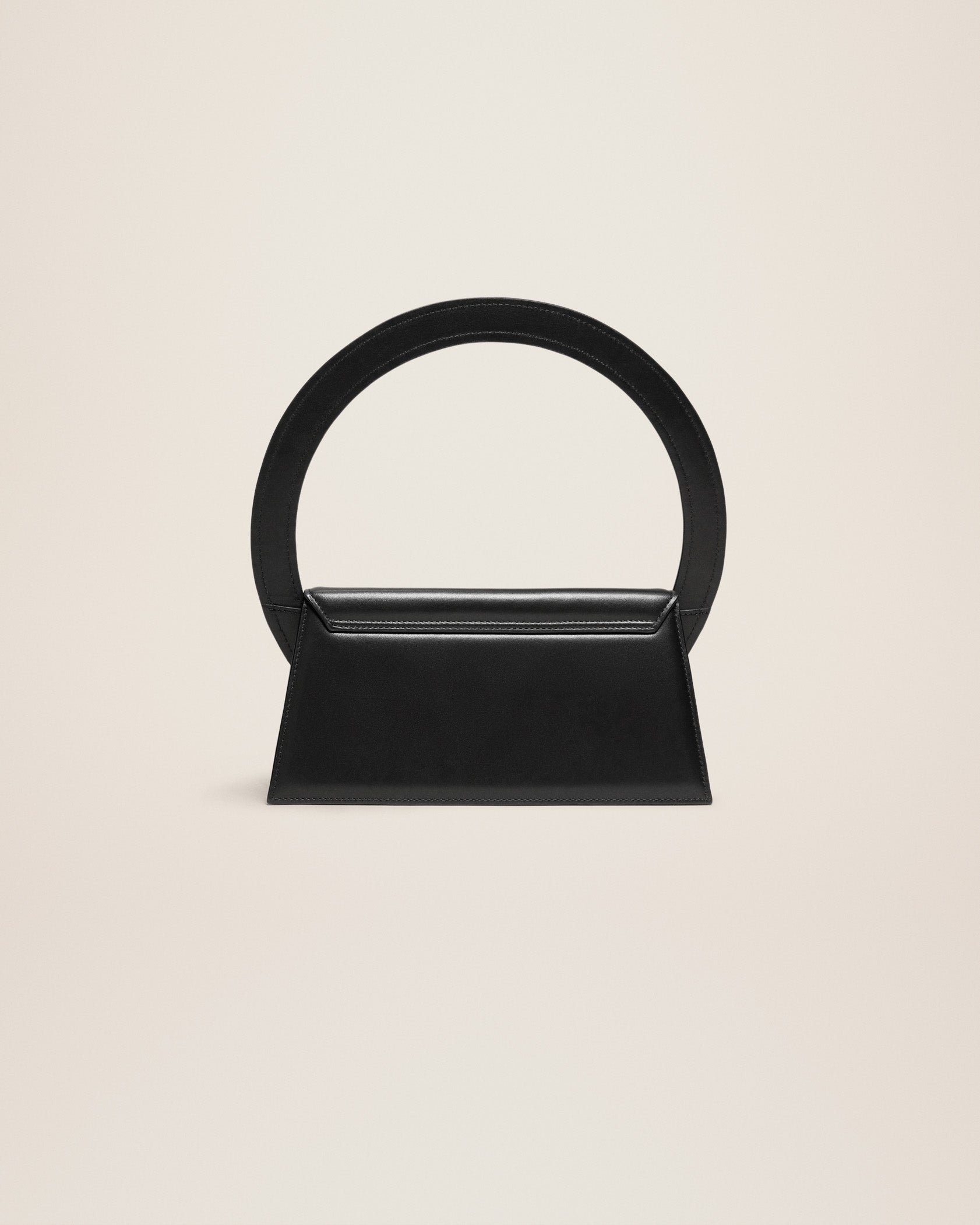 Sac Rond en cuir - Black