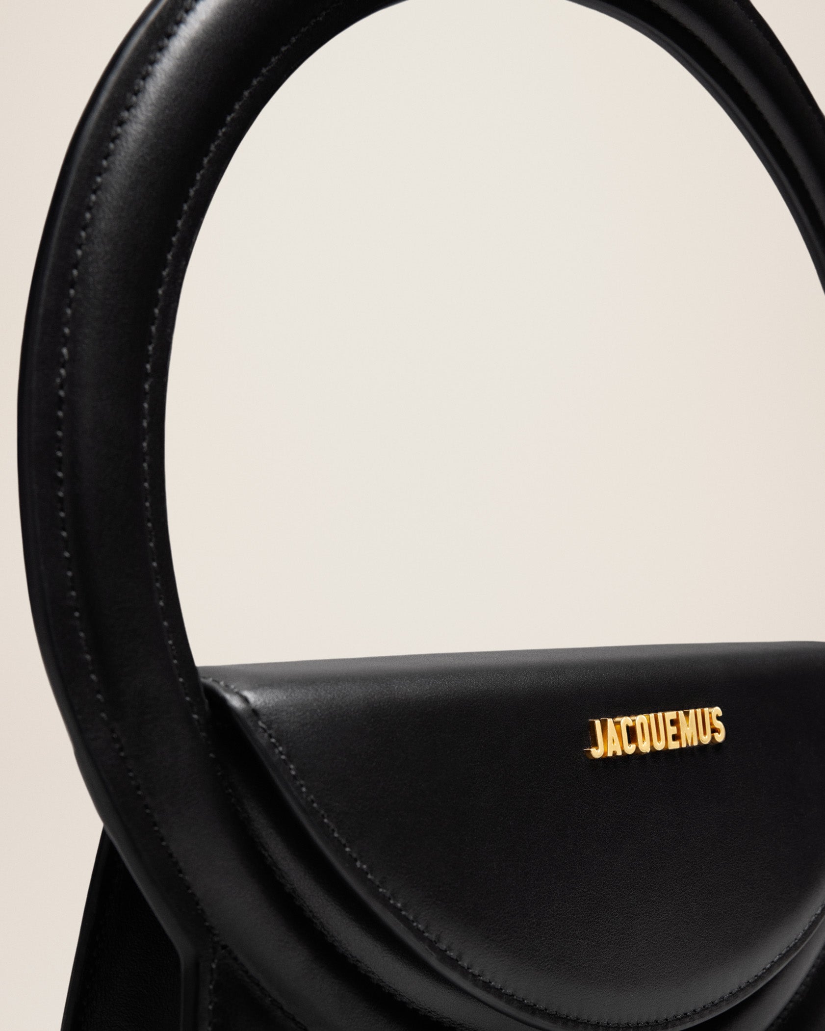 Sac Rond en cuir - Black