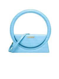 Sac Rond en cuir - Blue