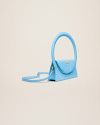 Sac Rond en cuir - Blue