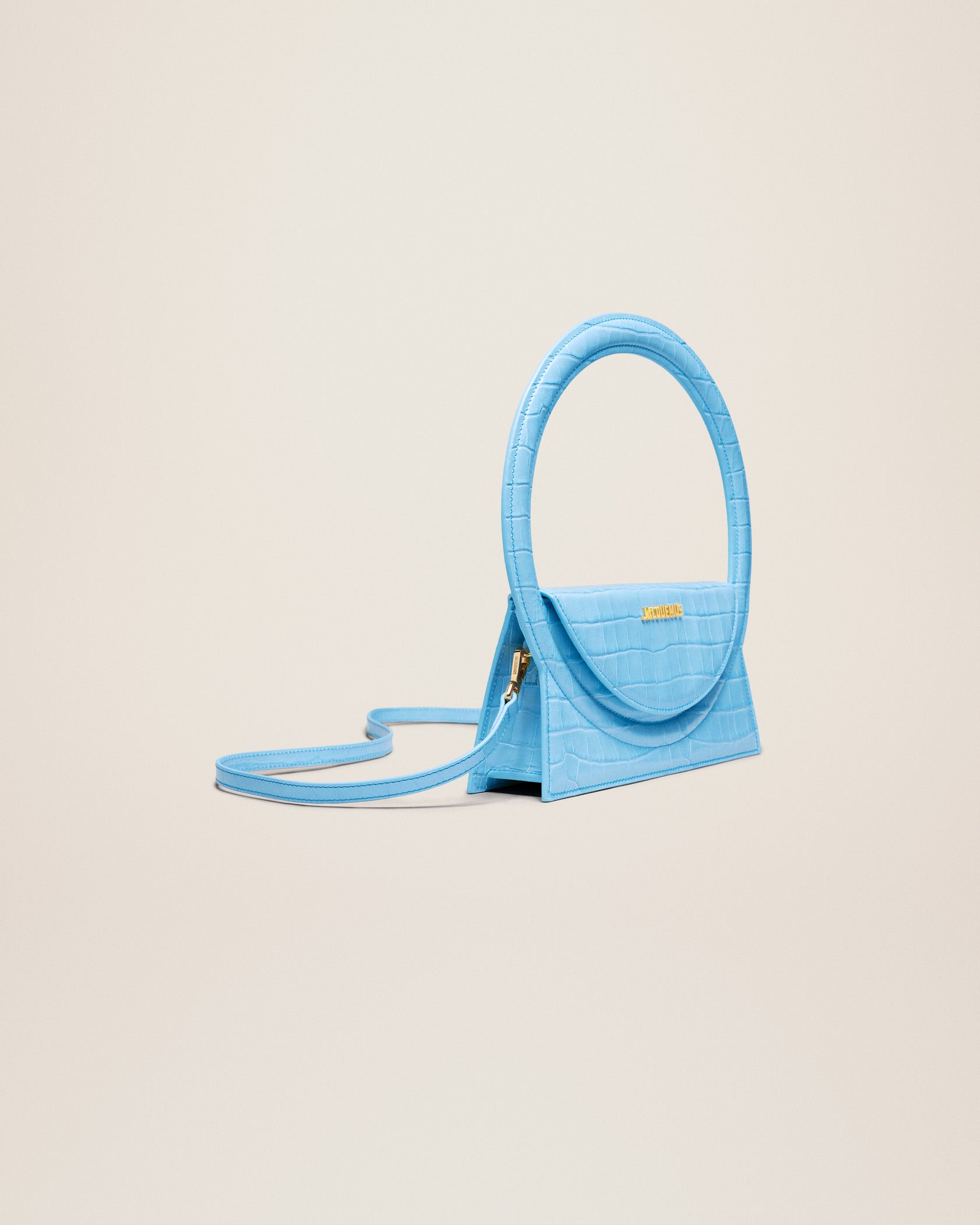 Sac Rond en cuir - Blue