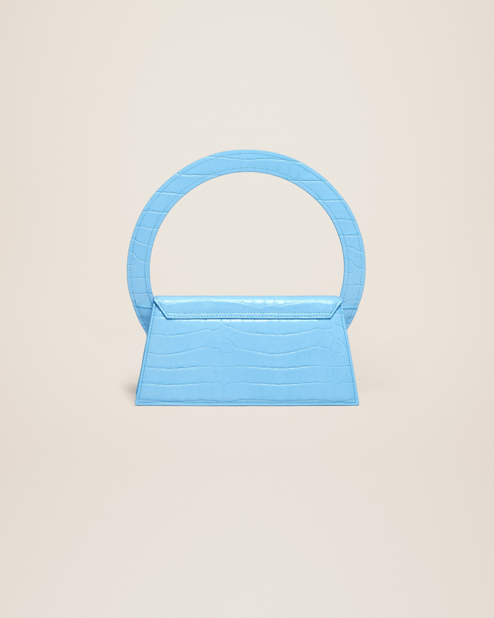 Sac Rond en cuir - Blue