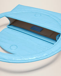 Sac Rond en cuir - Blue