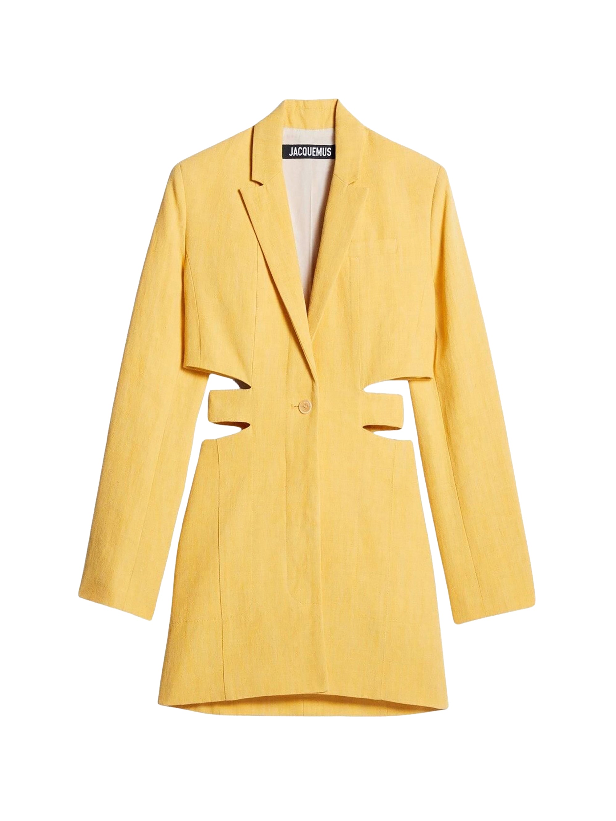 Robe courte Bari en lin - Yellow