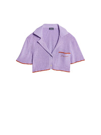 Chemise courte Brilho à logo - Purple