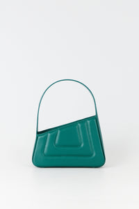 PEACOCK BLUE Albert Jewel S quilted Mini-sac asymétrique en cuir matelassé
