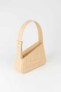 BEIGE Albert Jewel M quilted Sac matelassé en cuir asymétrique