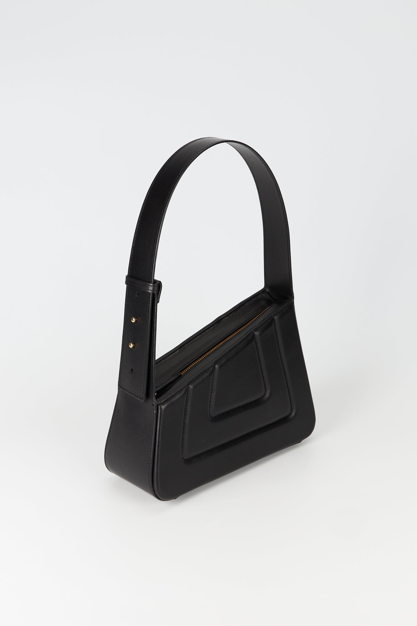 BLACK  Albert Jewel M quilted Sac matelassé en cuir asymétrique