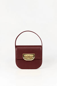 Sac Martin S avec une boucle en cuir - Burgundy