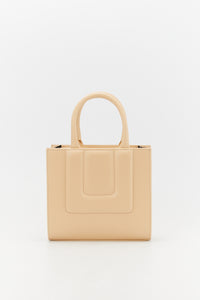 BEIGE Small Sol quilted petit sac fourre-tout structuré en cuir