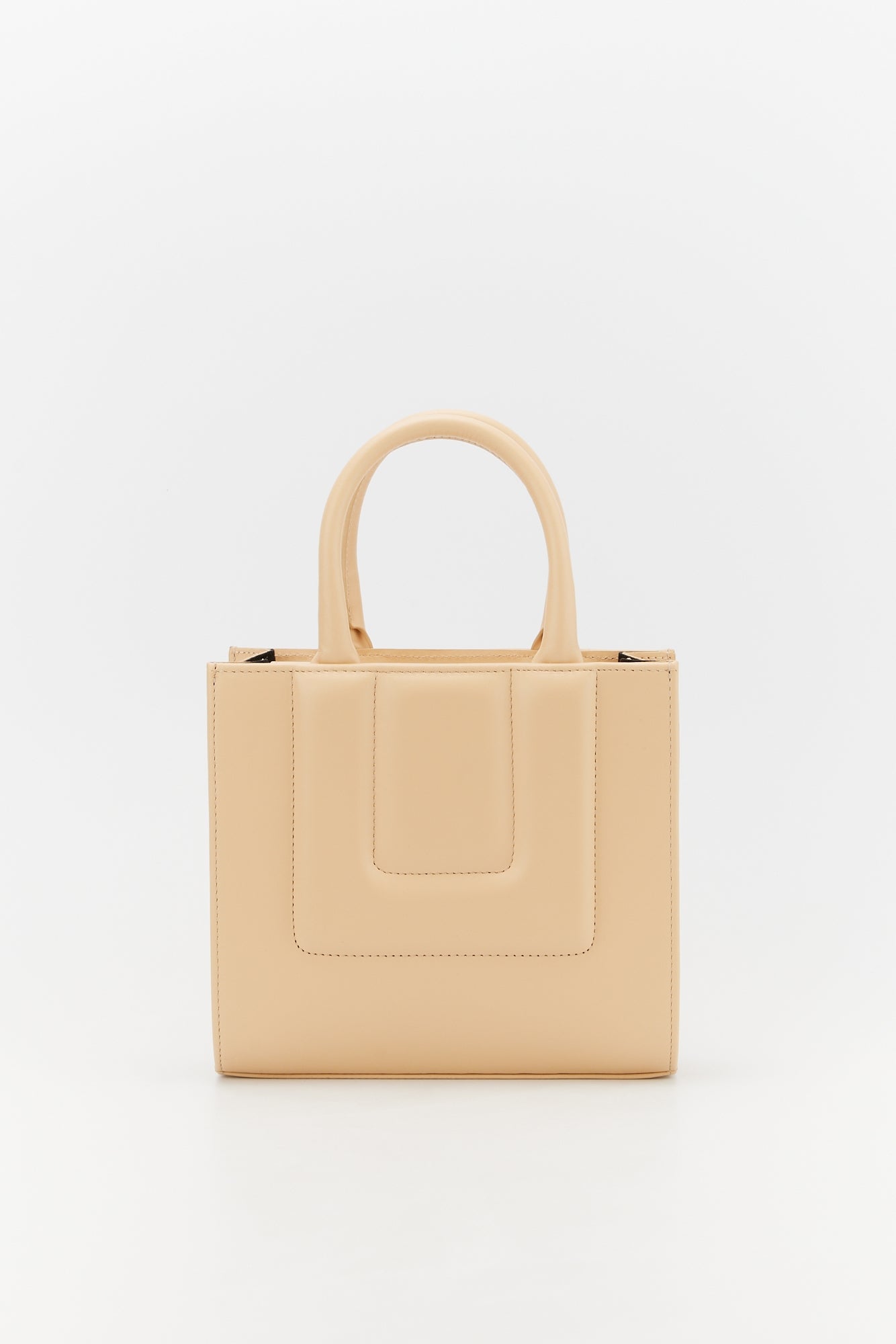 BEIGE Small Sol quilted petit sac fourre-tout structuré en cuir
