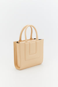 BEIGE Small Sol quilted petit sac fourre-tout structuré en cuir