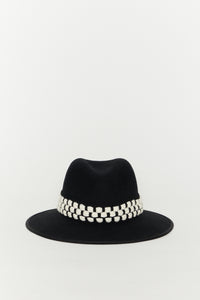 BLACK & WHITE CHRISTOPHER FELT chapeau en feutre